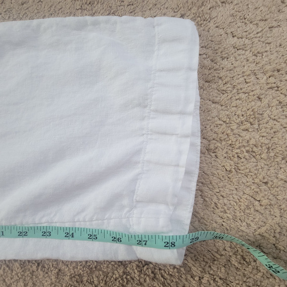 Athleta Womens 10 Cabo Linen Wide Leg Pull-On Pants White - Picture 7 of 10